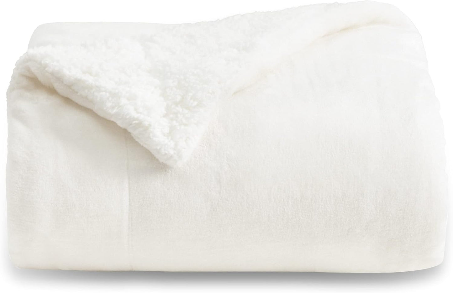 Bedsure GentleSoft Sherpa Fleece Throw Blanket for Couch, Non-Heated, Thick & Warm Cozy Blanket for Winter, Soft Fuzzy Plush Throw Gifts for Women and Men, Grey, 50x60 Inches