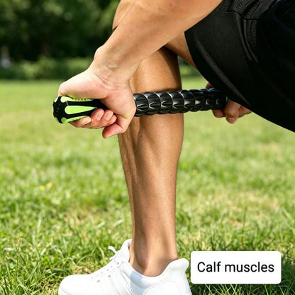 Muscle Roller Stick - A Full-Body Massage Roller that Can Relieve Muscle Soreness, Cramps and Tension After Exercise. It is a Handheld Physical Therapy and Recovery Tool（Black and Purple）
