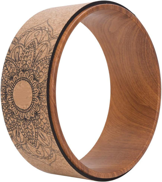 High Density PU Rubber Yoga Wheel for Stretching and Flexibility to Help Back Aches and Tension, Tear, Flexible Roller Designed, Extend Premium Back Roller
