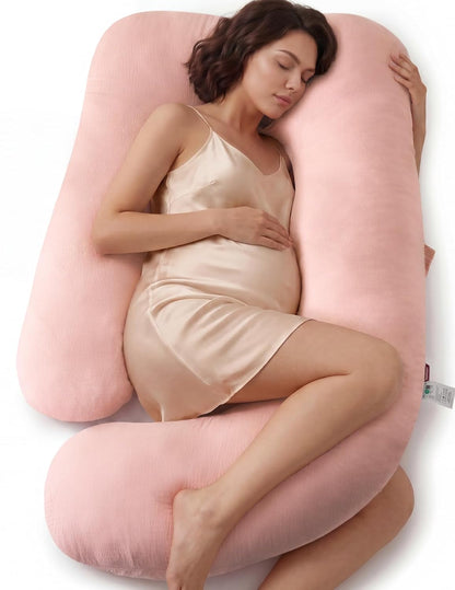Momcozy Cooling Pregnancy Pillow - U Shaped Full Body Maternity Pillow