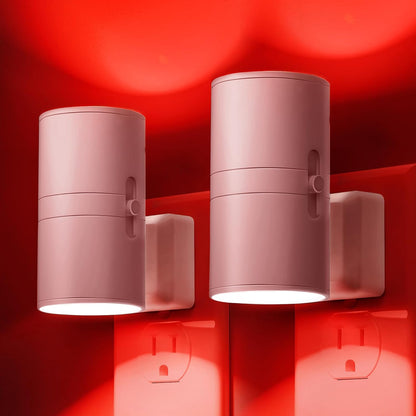 L LOHAS LED Night Light, Amber Nightlight, Dimmable Night Light 100LM, Light Sensor, Yellow Nightlight, Sleep Light for Kids, Soft & Warm Light for Bedroom, Hallway, Bathroom, 2 Pack