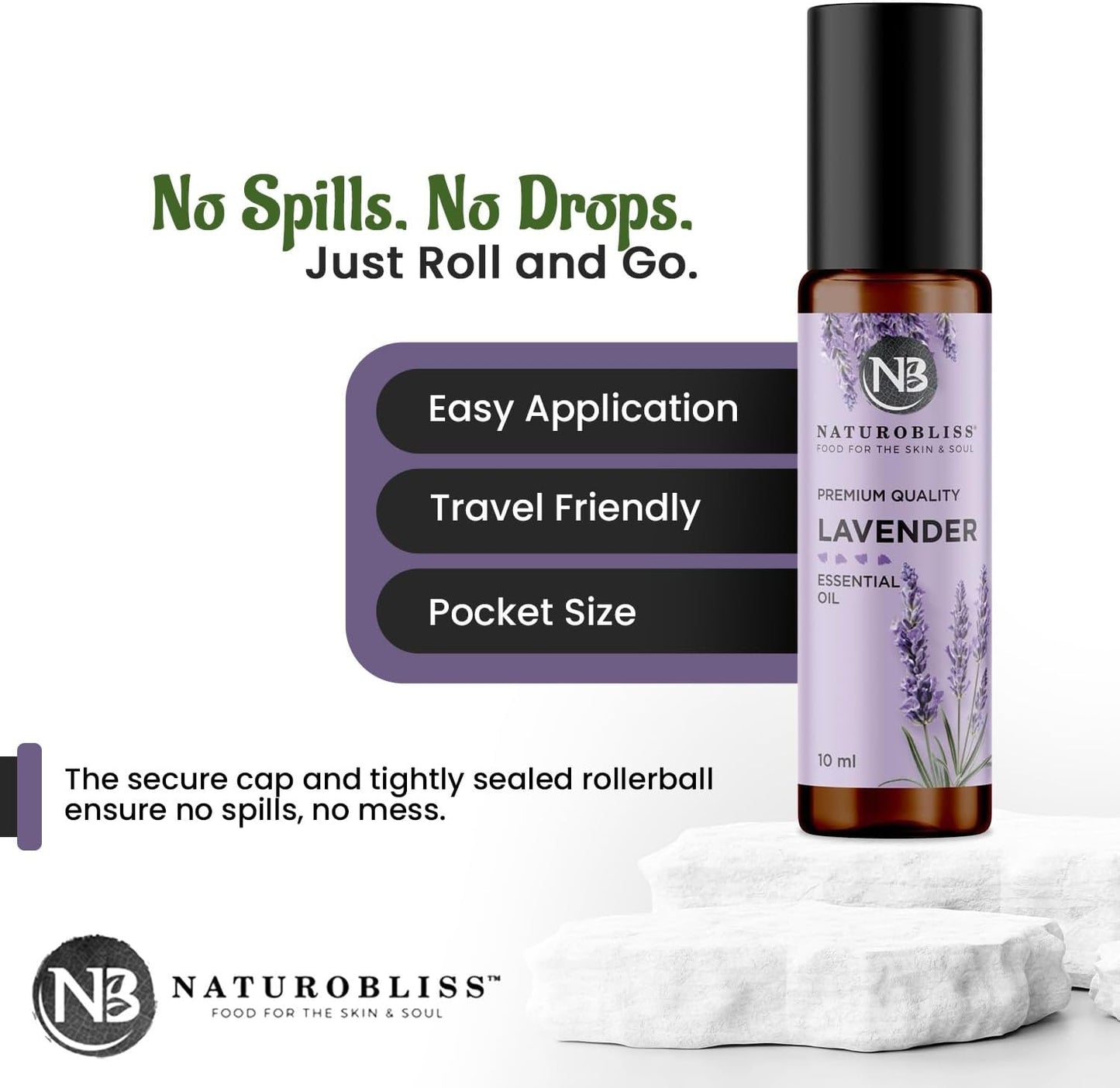 NaturoBliss Lavender Essential Oil with Glass Dropper - 100% Pure and Natural - Essential Oils for Diffuser, Aromatherapy, Soap and Candle Making, Lavender Essential Oil Pure, Lavender Oil, 4 Fl Oz