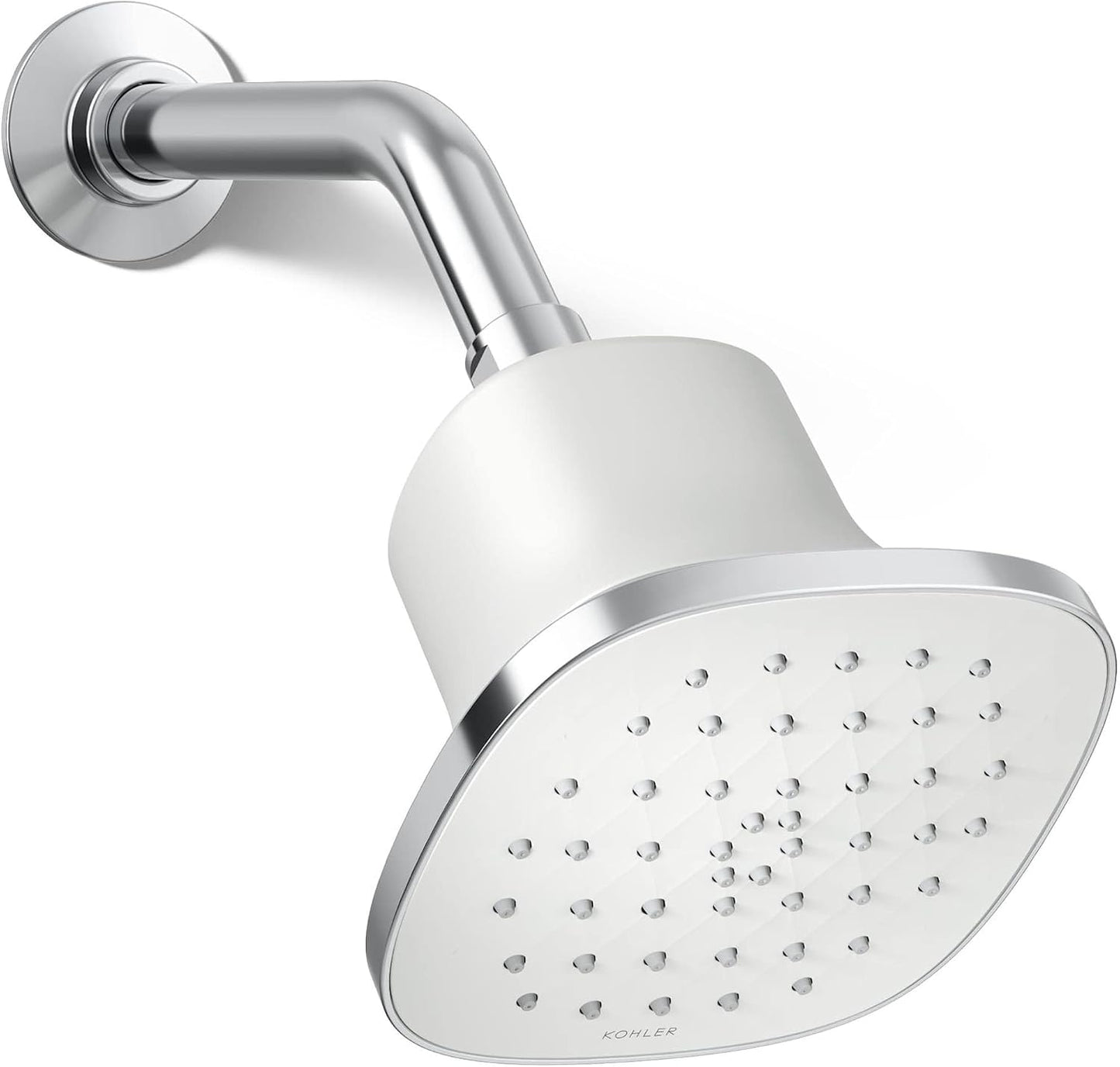 KOHLER 33631-Y-BN Cinq Round Single-Function Filtered Showerhead, Five-Layer Filtration, 2.5 GPM, Full Coverage Spray, Premium Durable Material, Vibrant Brushed Nickel