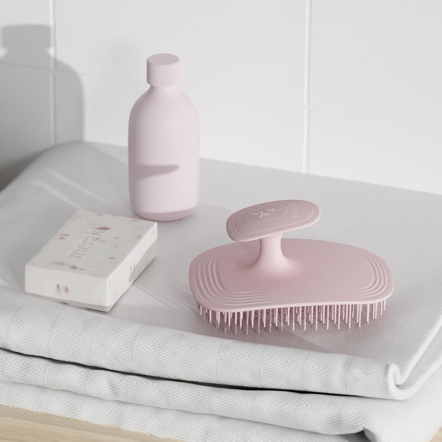 Ecoed Scalp Massager Shampoo Brush, Scalp Scrubber & Exfoliator (Natural)