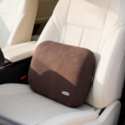 Carwales Emulsion Lumbar Support Pillow for Car Driving Seat Relax Soft Lower Back Support Home Office Chair Cushion Desk Accessories Waist Pain Relief Black
