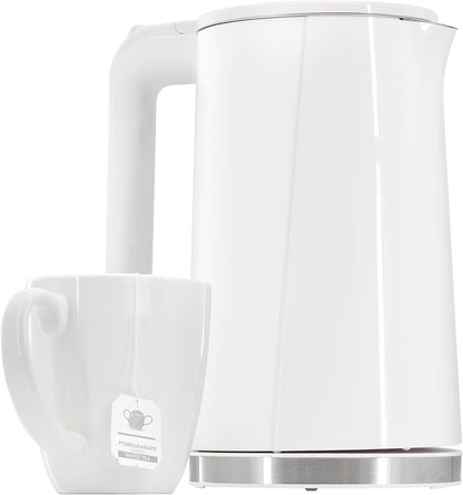 MegaChef Electric Watter Boiler/Tea Kettle (Glass, Silver, 1.8 Liter)