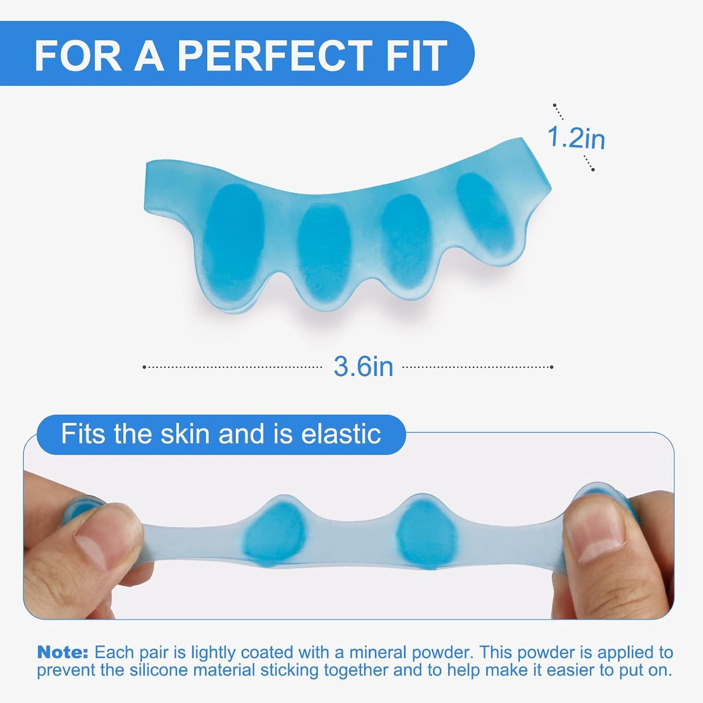 White Gel Toe Separators for Bunions and Hammertoes – 1 Pairs