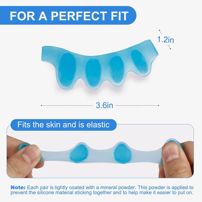 White Gel Toe Separators for Bunions and Hammertoes – 1 Pairs