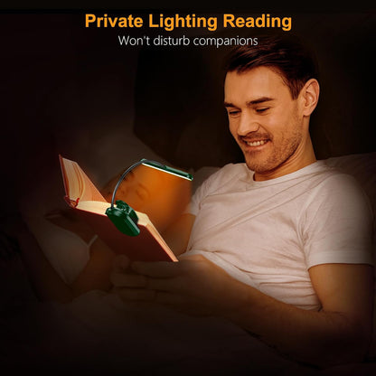 Gritin Rechargeable Book Light for Reading in Bed with 19 LED | Eye Caring 3 Color Temps,5 Brightness Levels,Memory Function,90 Hrs Runtime Flexible Goose Neck Clip on Light for Book Lovers
