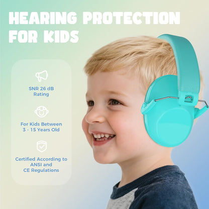 ProCase Kids Noise Cancelling Headphones, Kids Ear Protection Monster Jam Truck, Fireworks Hearing Protection Noise Reduction, Noise Canceling Earmuffs for Sensory Autism Toddler Children -Red