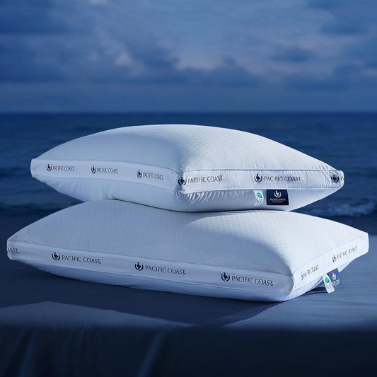 Pacific Coast ArcticLayer Adjustable Cooling Pillows, Standard Size 2 Pack, Hotel Pillows for Hot Sleepers, Oeko-TEX Certified, Removable Pads with Snap Buttons, Breathable Support for Night Sweats