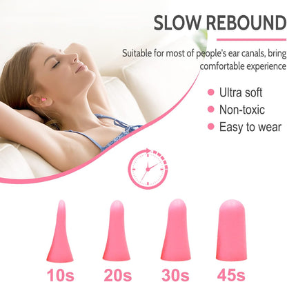 LYSIAN Ultra Soft Foam Earplugs for Sleeping, 38dB SNR Noise Reduction Ear Plugs for Snoring, Shooting, Study, Work and Travel, 60 Pairs, Purple