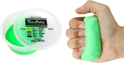 CanDo TheraPutty Standard Hand Exercise Putty For Rehabilitation, Exercises, Hand Therapy, and Occupational Therapy. Use To Strengthen Hand Muscles, Improve Fine Motor Skills, And Decrease Stress