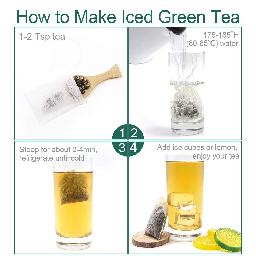 FullChea - Jasmine Pearl Tea, Jasmine Loose Leaf Green Tea 4oz / 113g