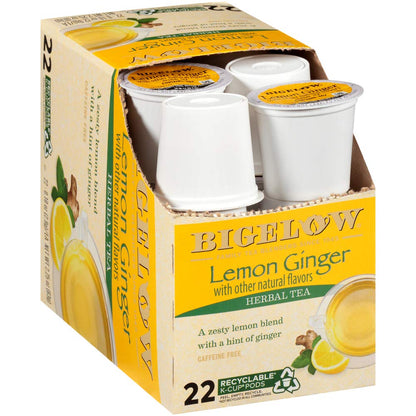 Bigelow Tea Lemon Ginger Herbal K-Cup Pods, 12 Count (Pack of 6)
