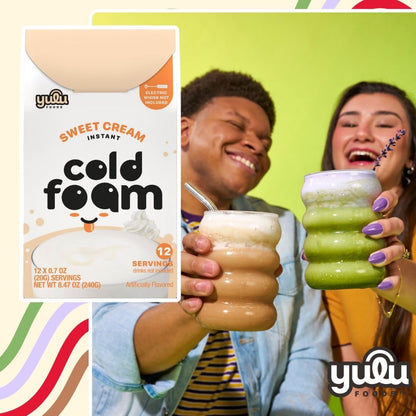 YULU FOODS Matcha Instant Latte Mix (12 Servings, 8.47 oz) | 3-in-1 Japanese Matcha Latte Powder with Creamer & Sugar | Non-Dairy | Hot or Iced Café-Style Latte in Seconds