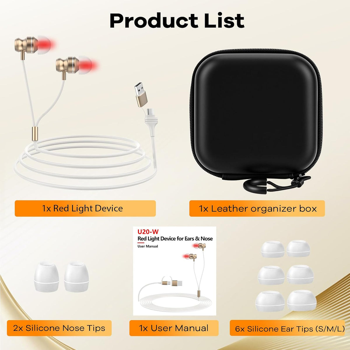 Upgraded 2-in-1 Red Light Device for Ears & Nose, 660nm Red Light & 810nm Near Infrared, Portable Wearable Care Tool for Ear & Nasal Comfort, Relaxation & Daily Wellness