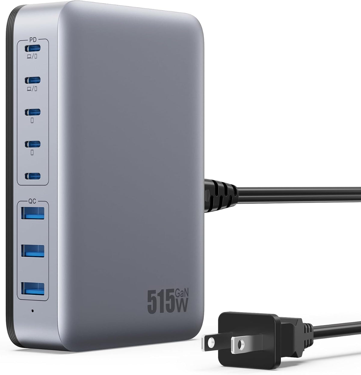 USB C Charger 200W USB C Charger Block,Upgraded GaN III 8-Port Fast Charging Station Hub,PD 65W Laptop Charging Adapter Compatible with MacBook Pro/Air,DELL,Steam Deck,iPhone 16/15/14,Galaxy S23/22