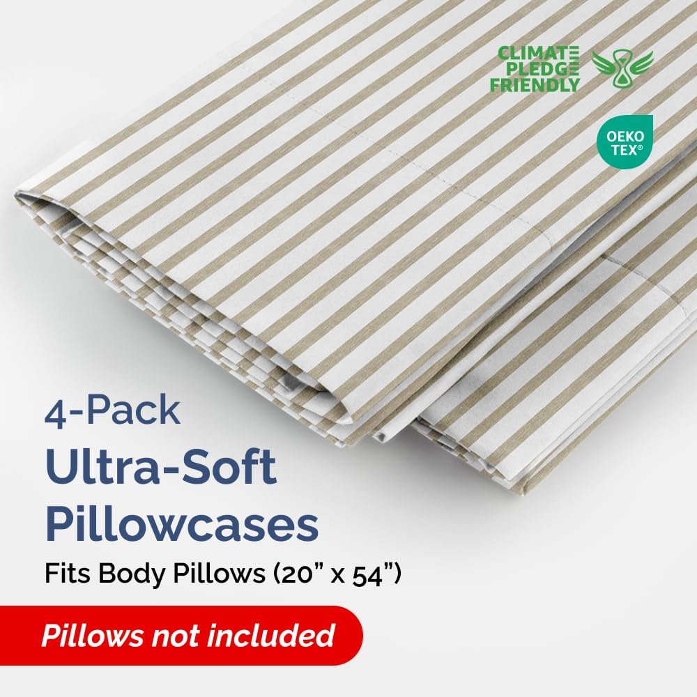 Standard Pillow Cases Set of 10 - Ultra Soft Hotel Quality Pillowcase Covers - Comfy, Cozy & Wrinkle Free - Shrink, Stain and Fade Resistant - Machine Washable Pillow Protectors - 10 Pcs Set - White - Colors A