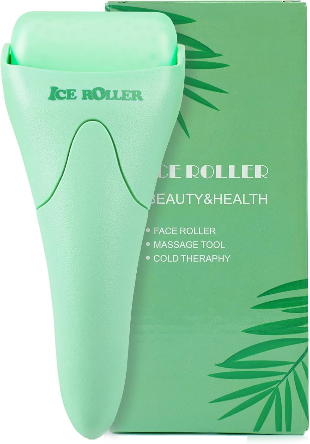 2 Pack Ice Roller for Face and Body Massage, Facial Roller Skin Care Tool for Reduce Wrinkles and Puffiness, Migraine Pain Relief and Skin Tighten, Cold Therapy for Cooling and Calming.(Pink+Green)