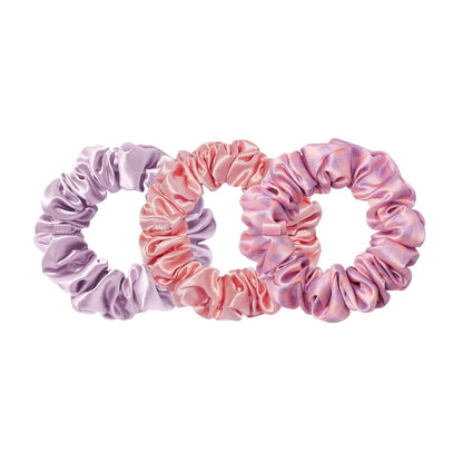slip Large Scrunchie Multi | Set of 3 Pure Silk Large Scrunchies | Includes 1 Pink, 1 Caramel, 1 Black | 100% Mulberry Silk, Anti-Crease, Gentle on Hair, Reduces Breakage | Stylish & Durable