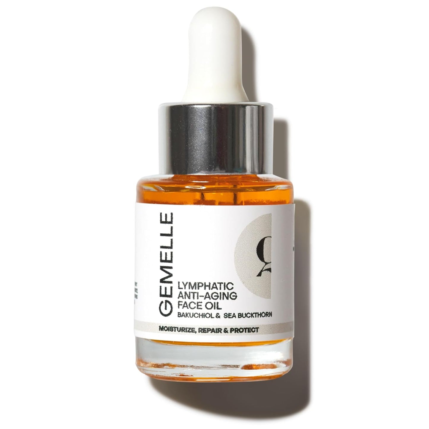 GEMELLE Lymphatic Gua Sha Face Oil | 10x Award Winner | Vitamin C,E & A | Detox, Plump, Sculpt, Hydrate | High-Altitude Rosehip | Natural Botanical for Gua Sha Facial Tools, Lymphatic Drainage - 15ml