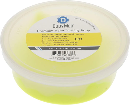 BodyMed Premium Hand Therapy Putty, Yellow, 6 Oz., Soft, Strengthening Therapy Putty for Physical Rehabilitation