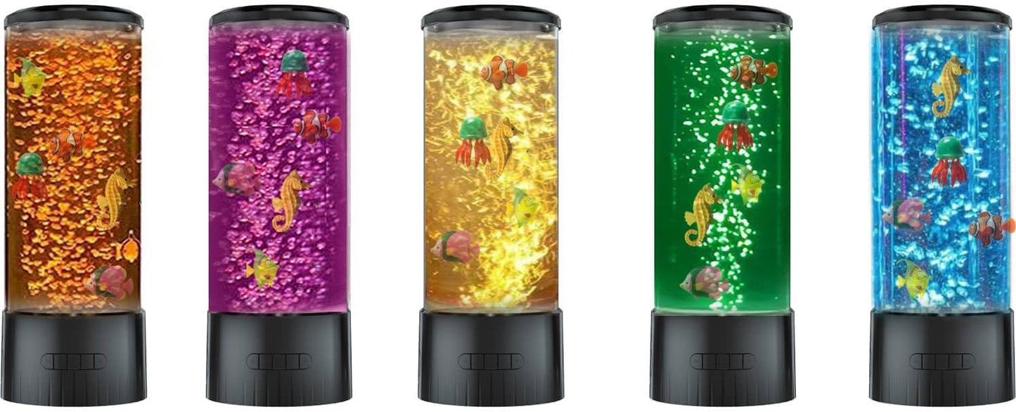COLORLIFE Sensory Bubble Tube Table Lamp – Extra Large 5.5-Inch Diameter, Calming Aquarium Effect with Lifelike Fish, Ideal Gift for Autism & Anxiety Relief, Kids Room, Sensory Room, Bedroom, Office