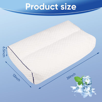 MINUPWELL Knee Pillow for Side Sleepers - Between Leg & Under Knee Pillow for Back Sleepers - Leg Pillow with 850G 7D Alternative for Relieving Leg, Back, and Knee Pain - 100% Cotton Fabric - White