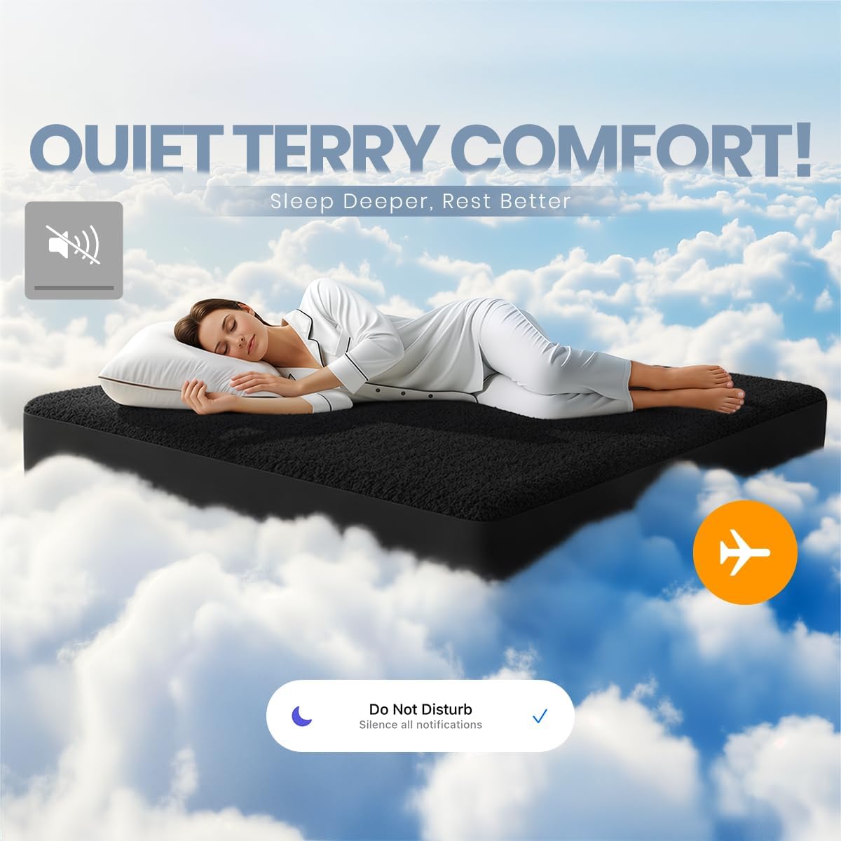Queen Size Mattress Protector Waterproof, Premium 200 GSM Terry Mattress Cover, Soft & Breathable Bed Cover, Fitted Sheet Style Stretchable Deep Pockets 17" by Utopia Bedding (White)