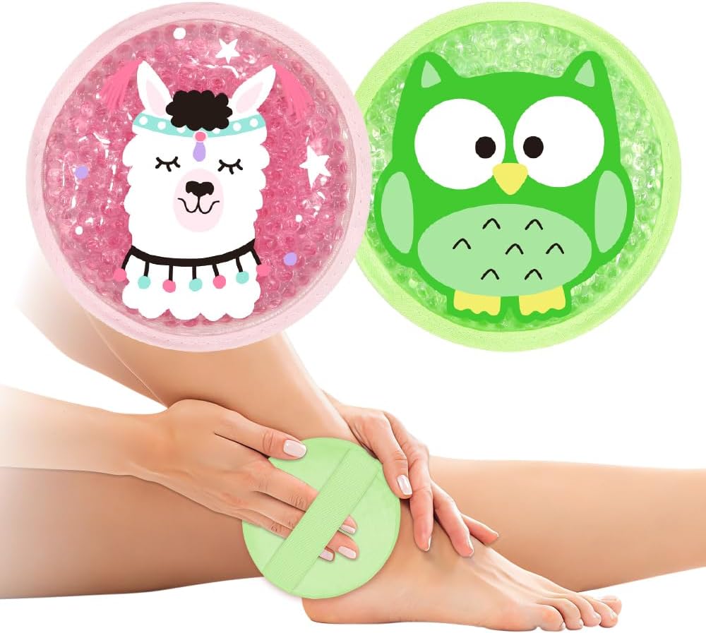 Gel Ice Pack for Injuries 2 Packs Cute Reusable Hot Cold Gel Packs