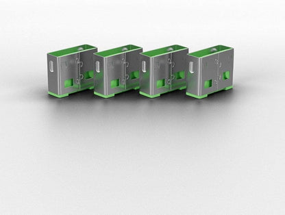 Lindy USB Port Blocker - Pack of 4, Blue (40452)