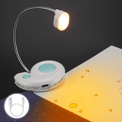 Kids Rechargeable Book Light, Clip on Reading Light for Kid, Kids Reading Lights, Amber Book Light for Reading in Bed, 2 Lighting Modes, Blue Light Blocking, Bookmark Light for Bookworms-Pink