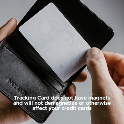 Nomad Tracking Card Carbide, Slim Card Tracker with IPX7 Waterproof and Dust Proof Card Tracker for Wallet & Luggage, 5 Months GPS Tracker Long Battery Life, Rechargeable, Compatible with iOS Only