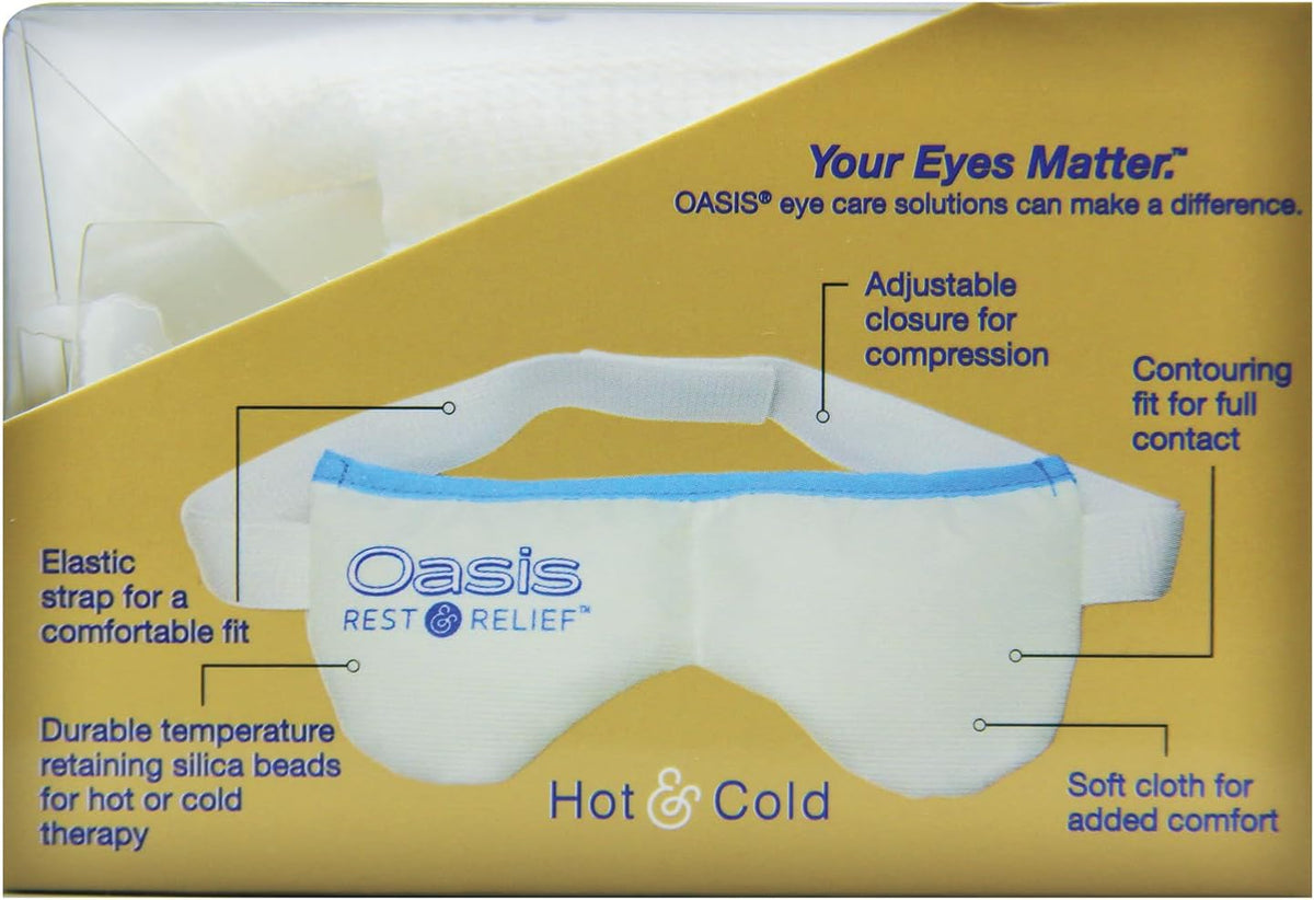 Oasis Rest & Relief Reusable Hot Cold Therapy Eye Mask