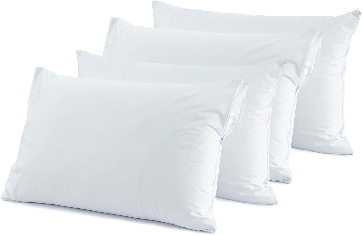 Dreamology Pillow Protectors with Zipper Queen Size,2 Pack,Waterproof Pillow Protector Queen Size,Bed Bug Proof Pillow Protector,Waterproof Pillow Covers,20x30 Pillow Covers