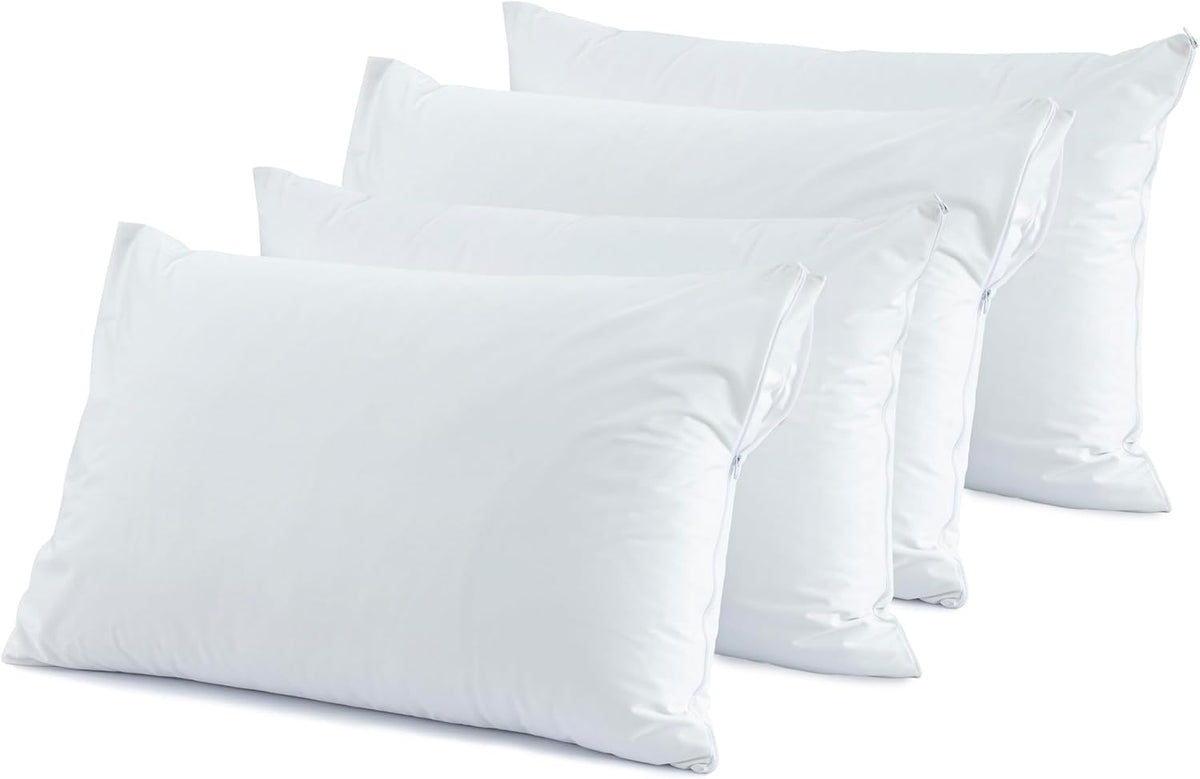 Dreamology Pillow Protectors with Zipper Queen Size,2 Pack,Bed Bug Proof