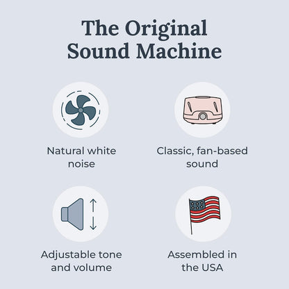 Yogasleep Dohm Classic (White) The Original White Noise Sound Machine, Soothing Natural Sounds from a Real Fan, Sleep Therapy for Adults & Baby, Noise Cancelling for Office Privacy & Meditation