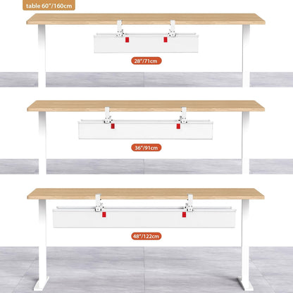 Univivi No Drill Under Desk Cable Management Tray, 36 inch Cable Management