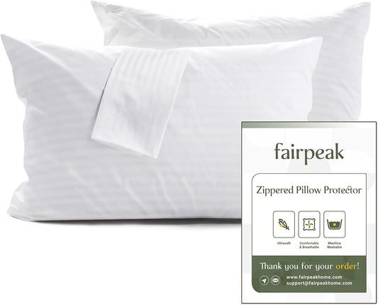 Standard Zippered Pillow Protectors, Oeko-TEX, 20 x 26, 4 Pack