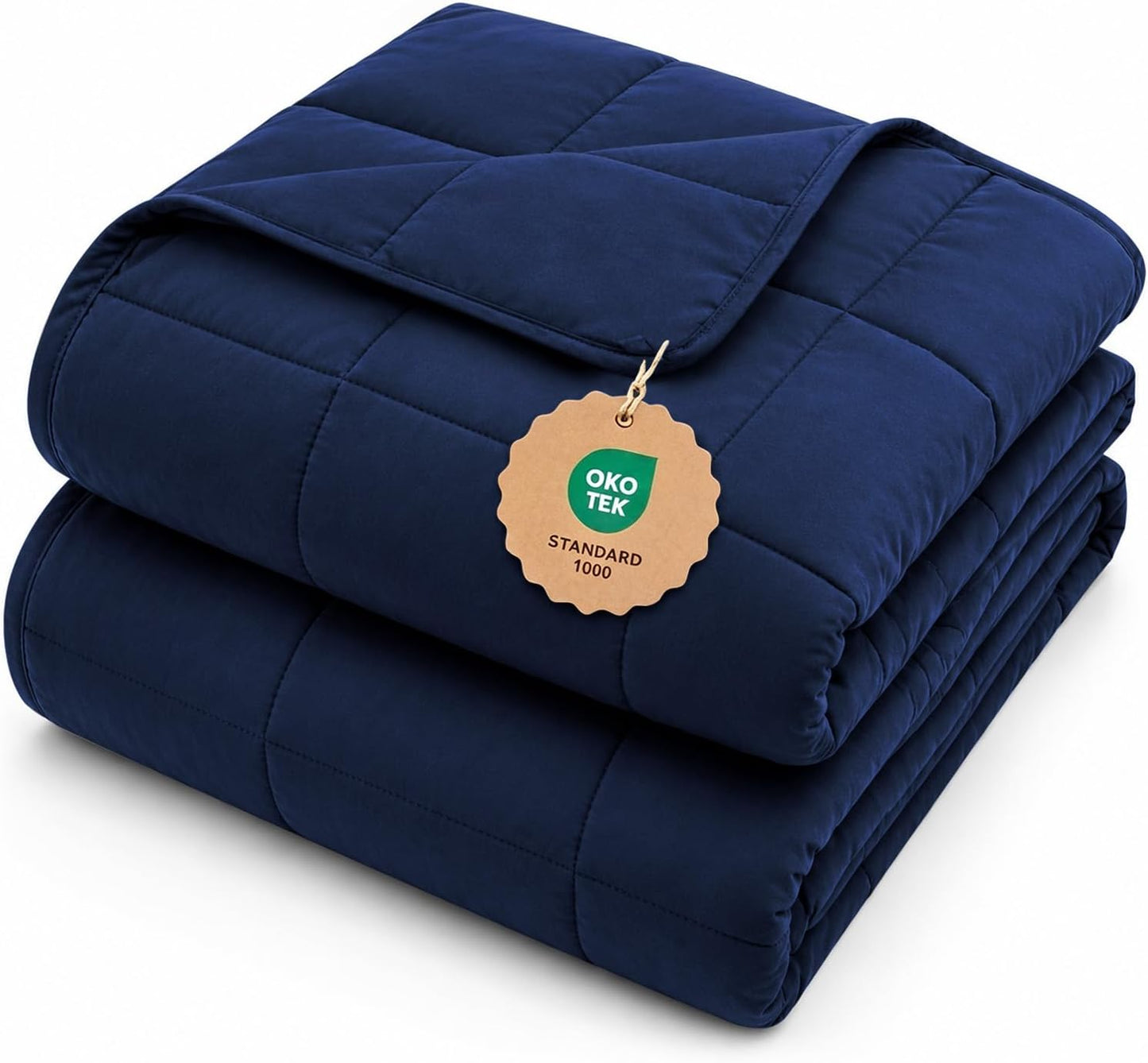 L'AGRATY Weighted Lap Pad 7lb: Small Weighted Blanket for Adults - Cooling Portable Travel Blanket for Relaxation Sleeping - Washable All-Season (29" x 24")