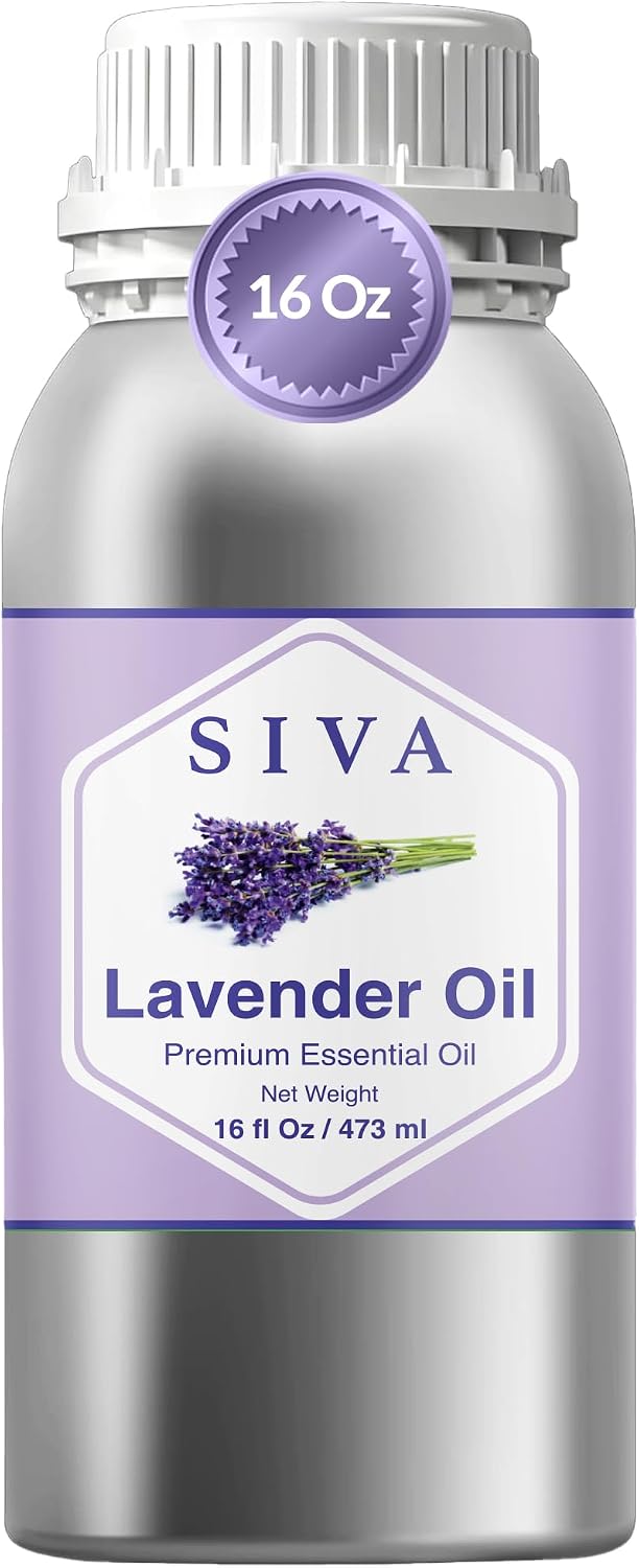 Siva Lavender Essential Oil, Huge Bottle, Large Size, 16 Fl Oz (473 ml)