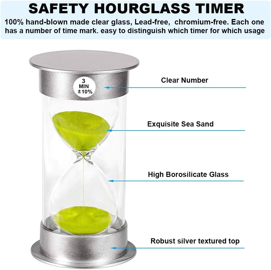 2 Minute Hourglass Sand Timer with Suction Cup,Unbreakable Sucker Sand Clock Timer 2 min,Plastic Mini Sand Watch,Rotatable Reloj De Arena for Kids Toothbrush(Blue)