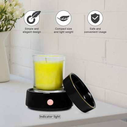 Candle Wax Melt Warmer with Safety Timer Auto Shut-Off Ceramic Electric Wax Burner Melter Timer Adjust Fragrance Intensity for Scented Wax Melts Candle Jars Essential Oils Home Office Gift Decor