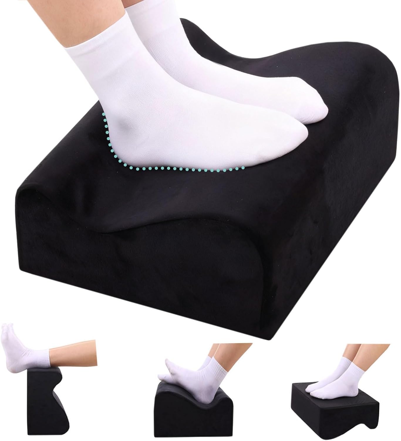 Work Foot Rest Under Desk,Comfort Foot Rest for Couch | Foot Rest For Under Desk at Work,At Soft Ergonomic Footrest,Support Foot Pillow,Heel Chair,Leg Elevation Pillow blue