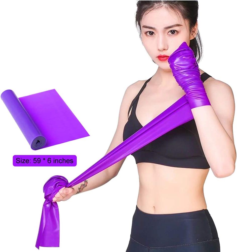 Resistance Bands for Home Workout,Long Exercise Band for Physical Therapy | Non-Latex 59inch Elastic Fitness Bands for Yoga,Pilates,Gym,Travel, Home Exercise Equipment for Women,Men,Pregnant,Seniors