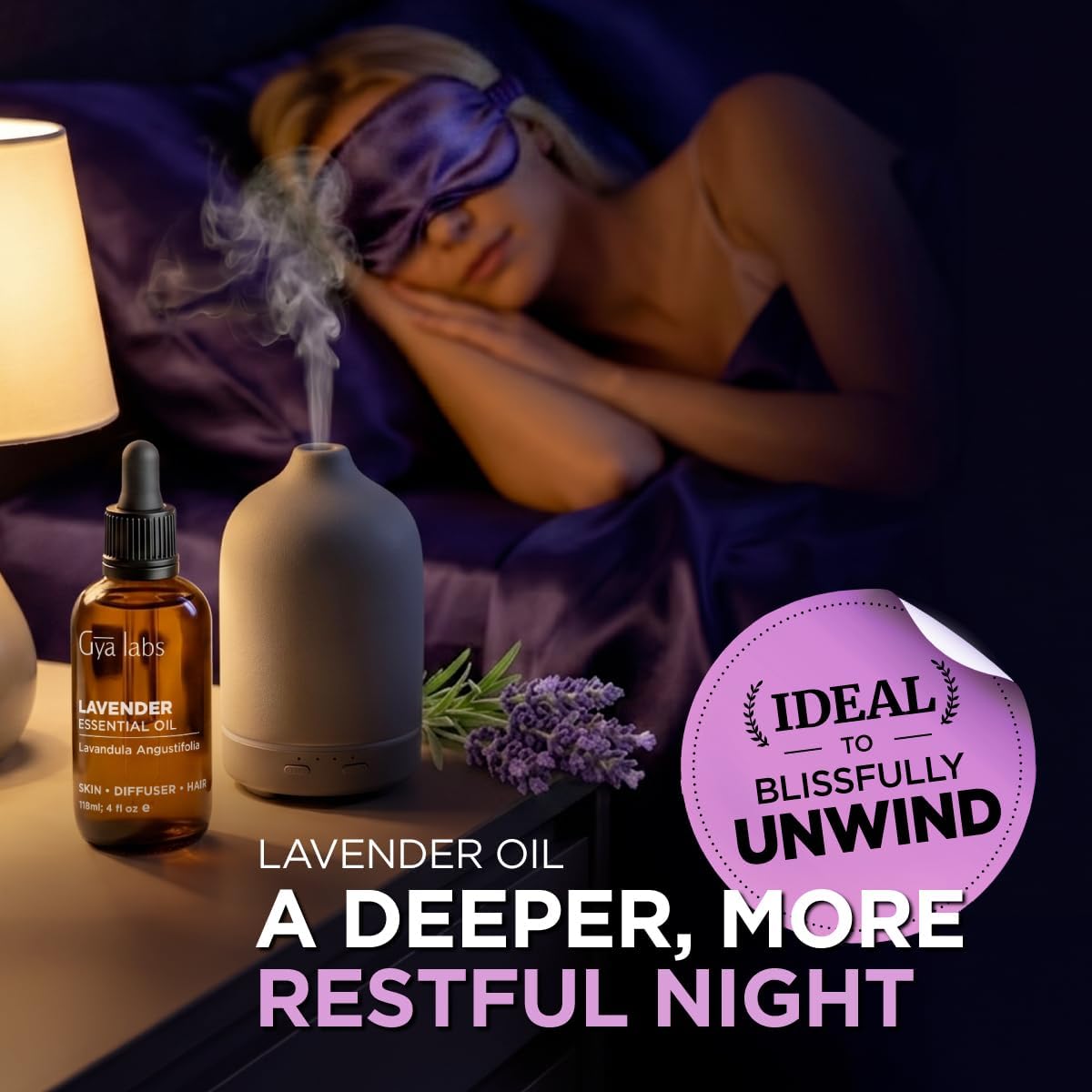 100% Pure Lavender Essential Oil for Skin & Diffuser - 4 Fl Oz