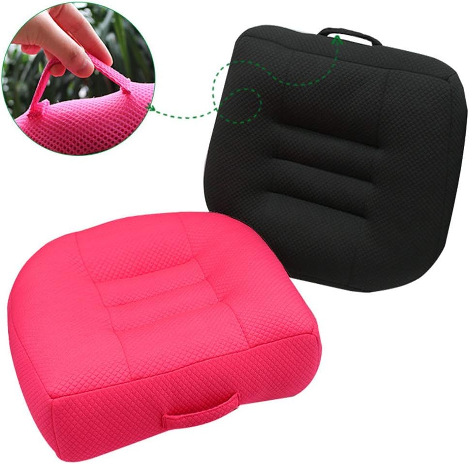 WSGJHB Car Booster Seat Cushion Posture Cushion for Long Sitting | Portable Breathable Mesh, Effectively Increase The Field of View Ideal for Office, Home, Car Angle Lift Seat Cushions,Black
