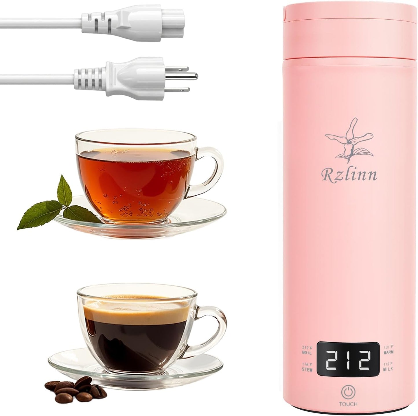 Portable Electric Kettle For Travel, 120V, 450ml, 4 Temperature Control