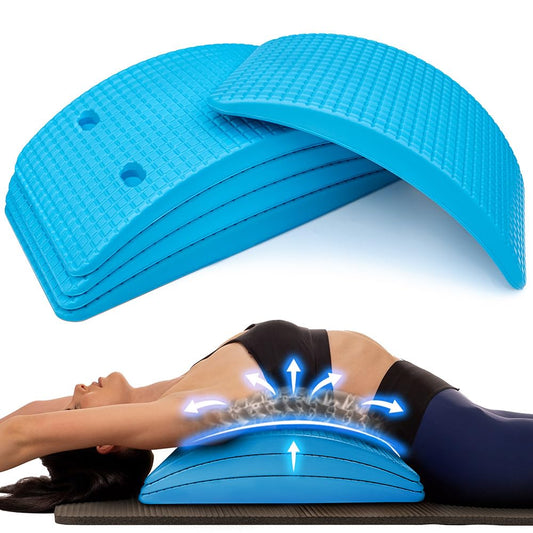(Blue), Adjustable Lower & Upper Back Stretcher For Lumbar Support Spine Alignment & Back Pain Relief By Renowned Kinesiologist Dr. Sinett